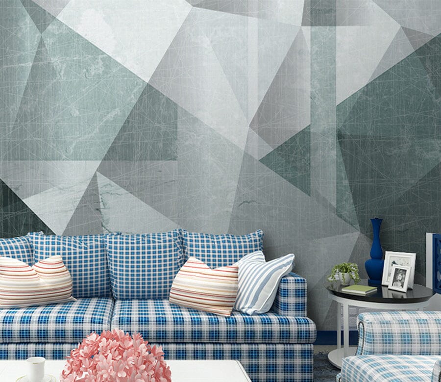 3D Geometric Patchwork WG089 Wall Murals Wallpaper AJ Wallpaper 2 