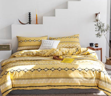 3D Yellow Lines 14013 Bed Pillowcases Quilt