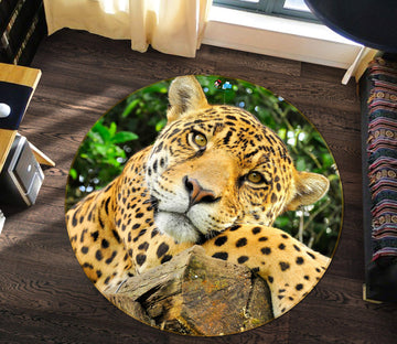 3D Leopard 81173 Round Non Slip Rug Mat