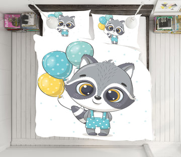 3D Civet Cat Balloon 59043 Bed Pillowcases Quilt
