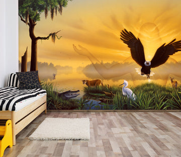 3D Flying Eagle 85024 Jerry LoFaro Wall Mural Wall Murals