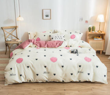 3D Little Love 4064 Bed Pillowcases Quilt