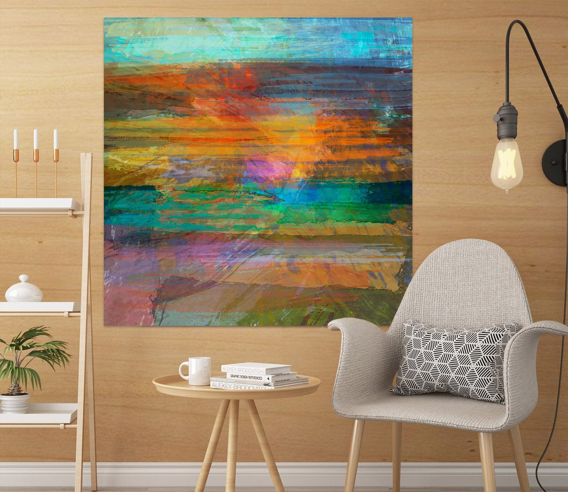 3D Colorful Lake 032 Michael Tienhaara Wall Sticker Wallpaper AJ Wallpaper 2 