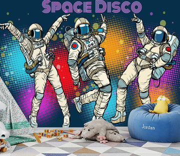 3D Happy Astronaut WC072 Wall Murals Wallpaper AJ Wallpaper 2 