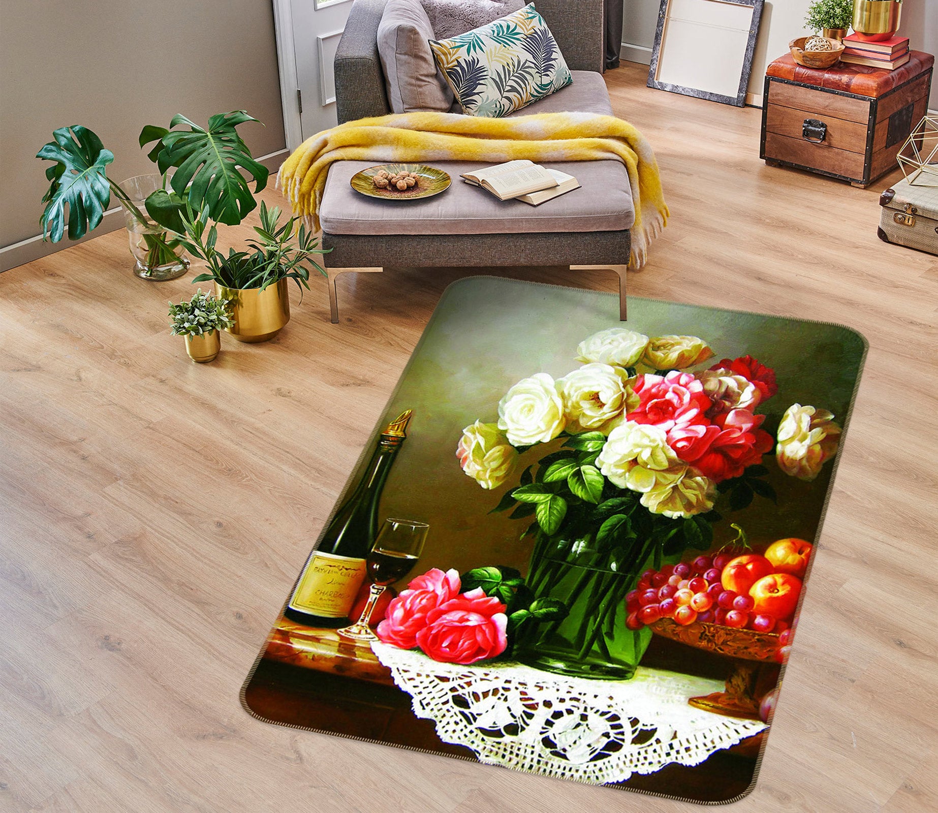3D Vase 76194 Non Slip Rug Mat