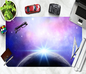 3D Starry Sky Planet 17025 Desk Mat