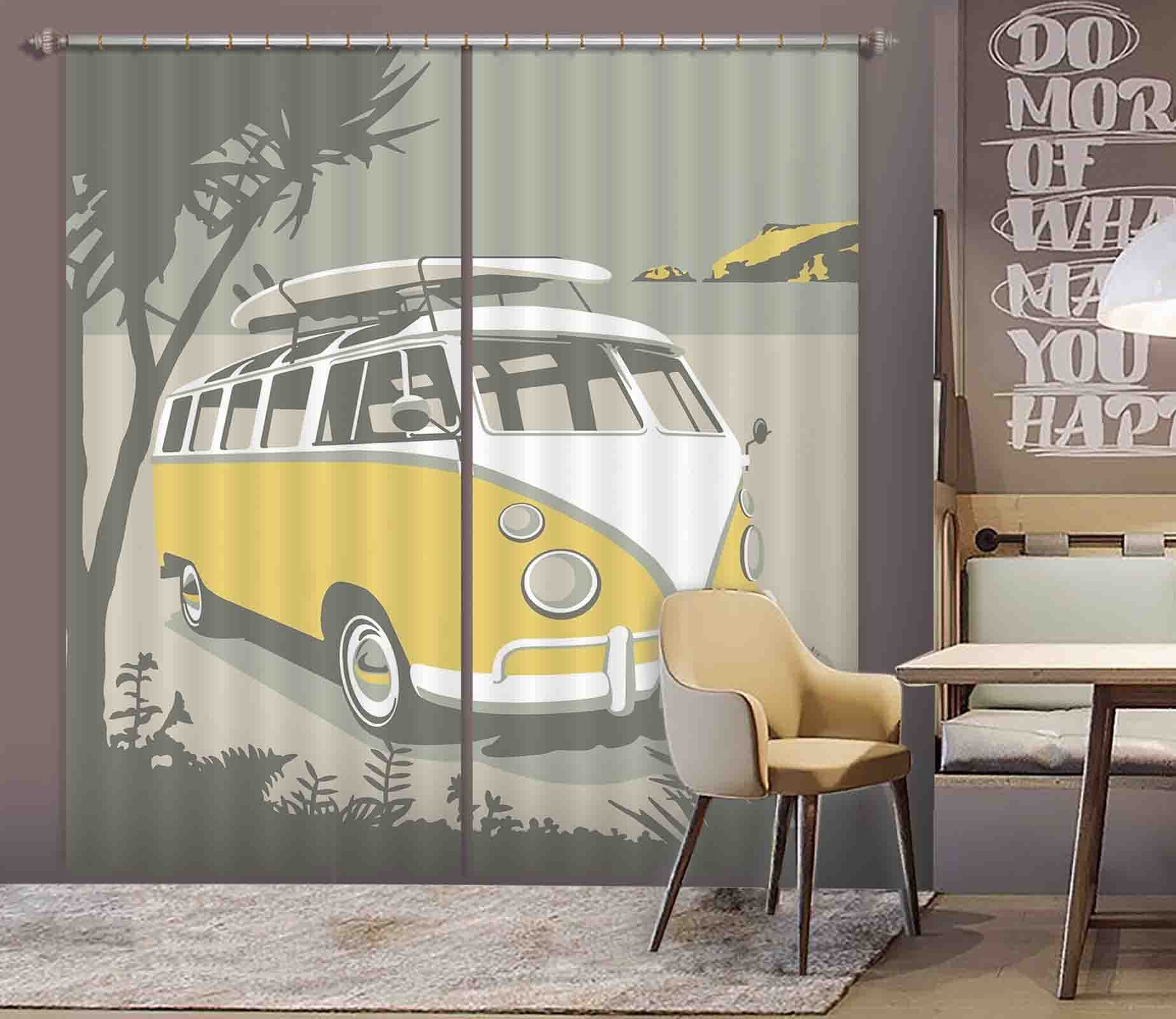 3D Polzeath Camper 131 Steve Read Curtain Curtains Drapes Curtains AJ Creativity Home 