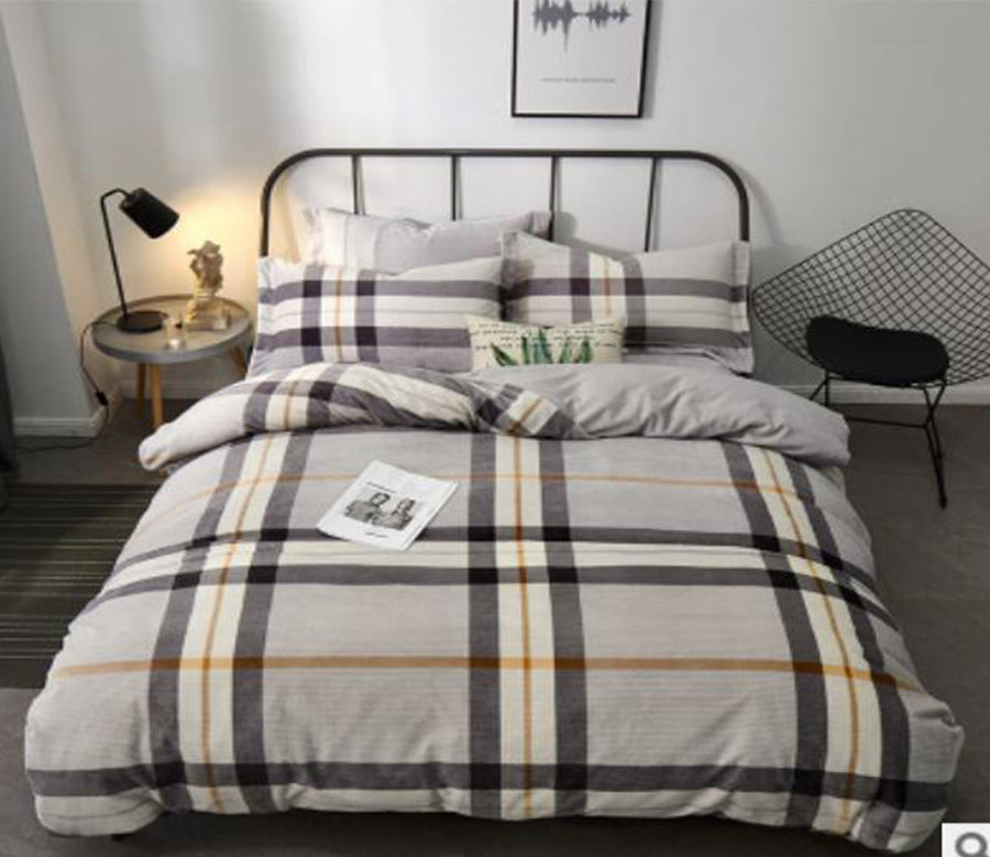 3D Gray Checkered Pattern 20161 Bed Pillowcases Quilt