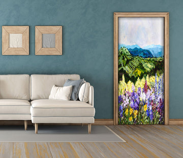 3D Mountain Flowers 9335 Allan P. Friedlander Door Mural