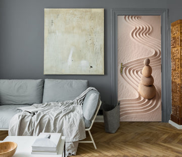 3D Stone Sand 005 Door Mural