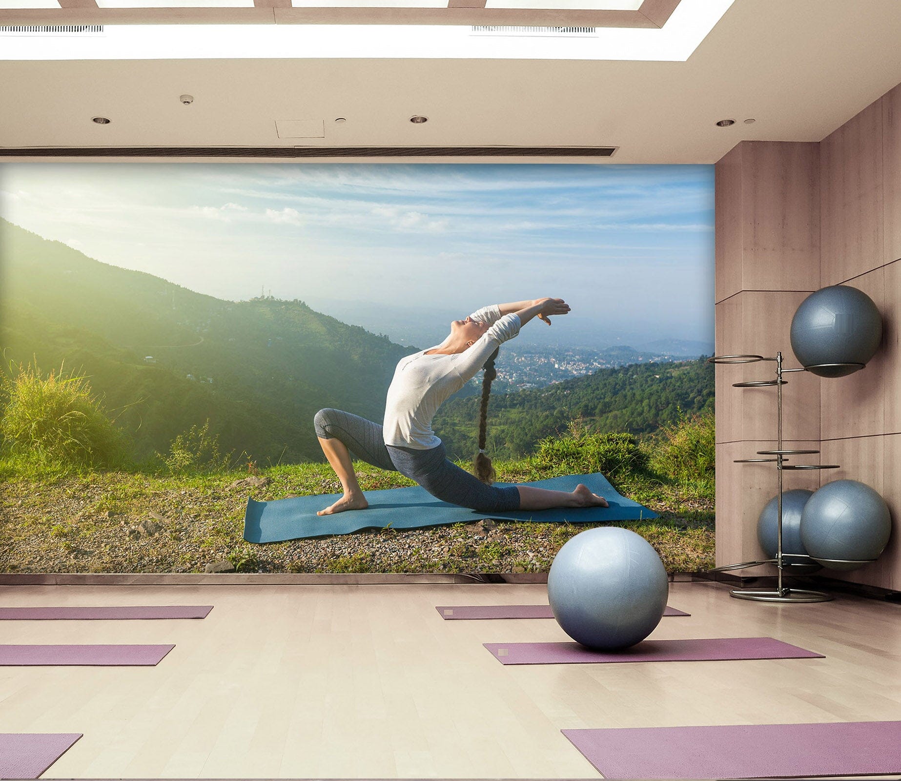 3D Morning Yoga 224 Wall Murals Wallpaper AJ Wallpaper 2 