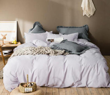 3D Creamy-White 30006 Bed Pillowcases Quilt