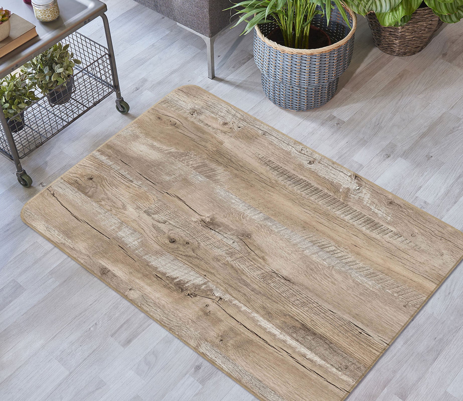 3D Wood Texture 31010 Non Slip Rug Mat