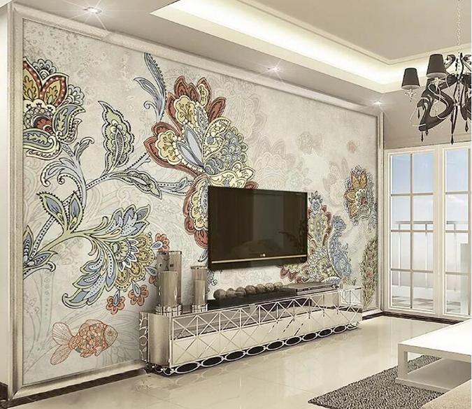 3D Painted Flower 1007 Wall Murals Wallpaper AJ Wallpaper 2 
