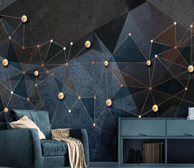 3D Golden Triangle 2807 Wall Murals Wallpaper AJ Wallpaper 2 
