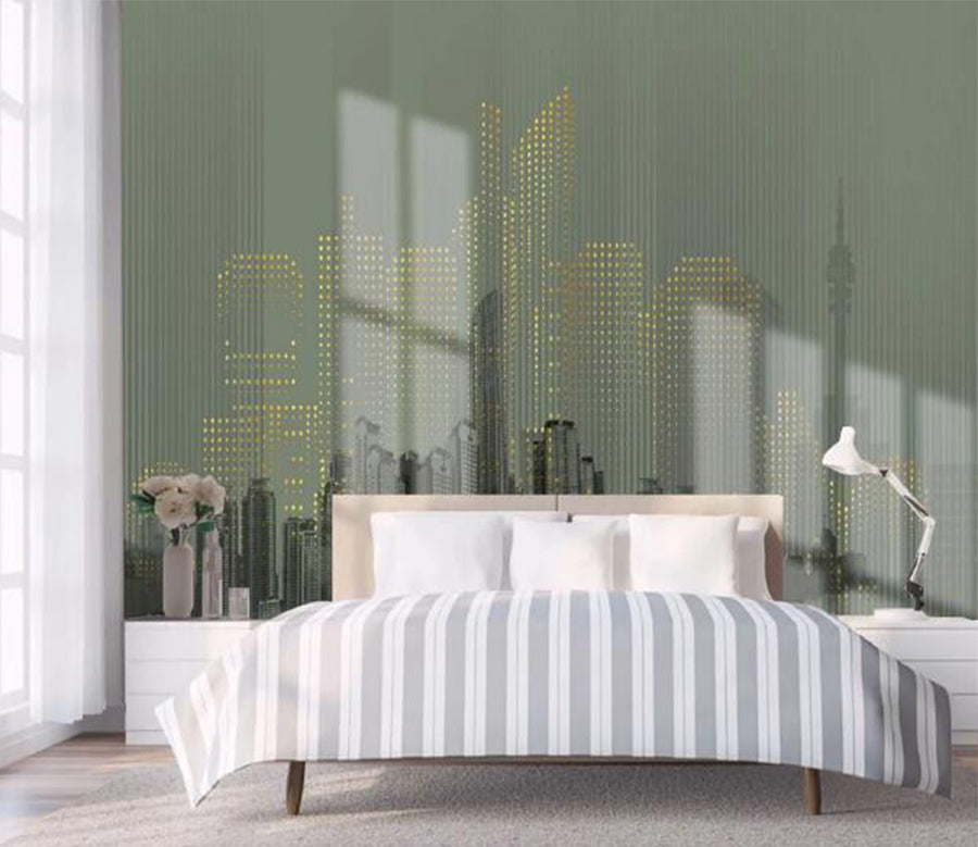 3D Prosperous Building WC2621 Wall Murals