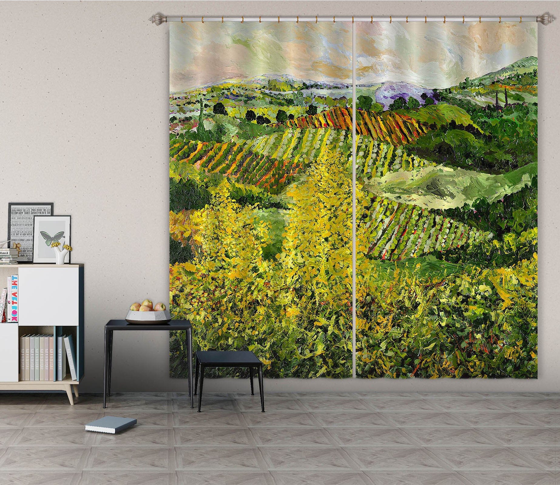 3D Yellow Trees 133 Allan P. Friedlander Curtain Curtains Drapes Curtains AJ Creativity Home 