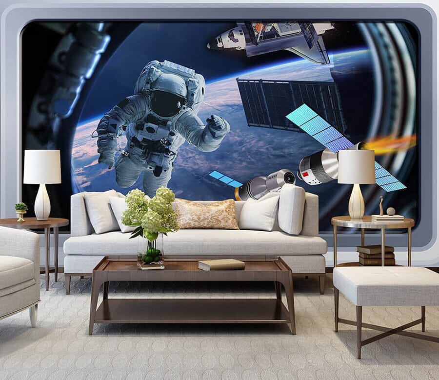 3D Space Astronaut WC064 Wall Murals Wallpaper AJ Wallpaper 2 
