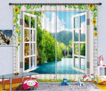 3D Landscape Lake 856 Curtains Drapes Wallpaper AJ Wallpaper 