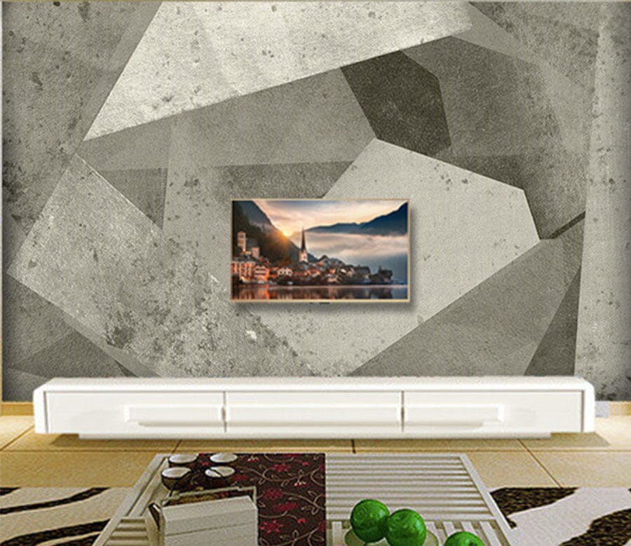 3D Black Triangle WG165 Wall Murals Wallpaper AJ Wallpaper 2 
