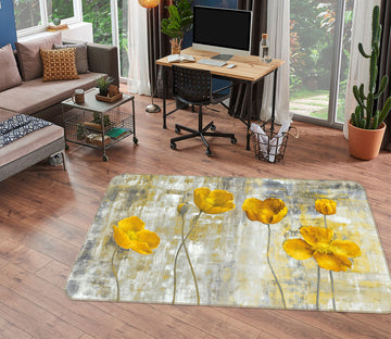 3D Yellow Flowers 65134 Non Slip Rug Mat