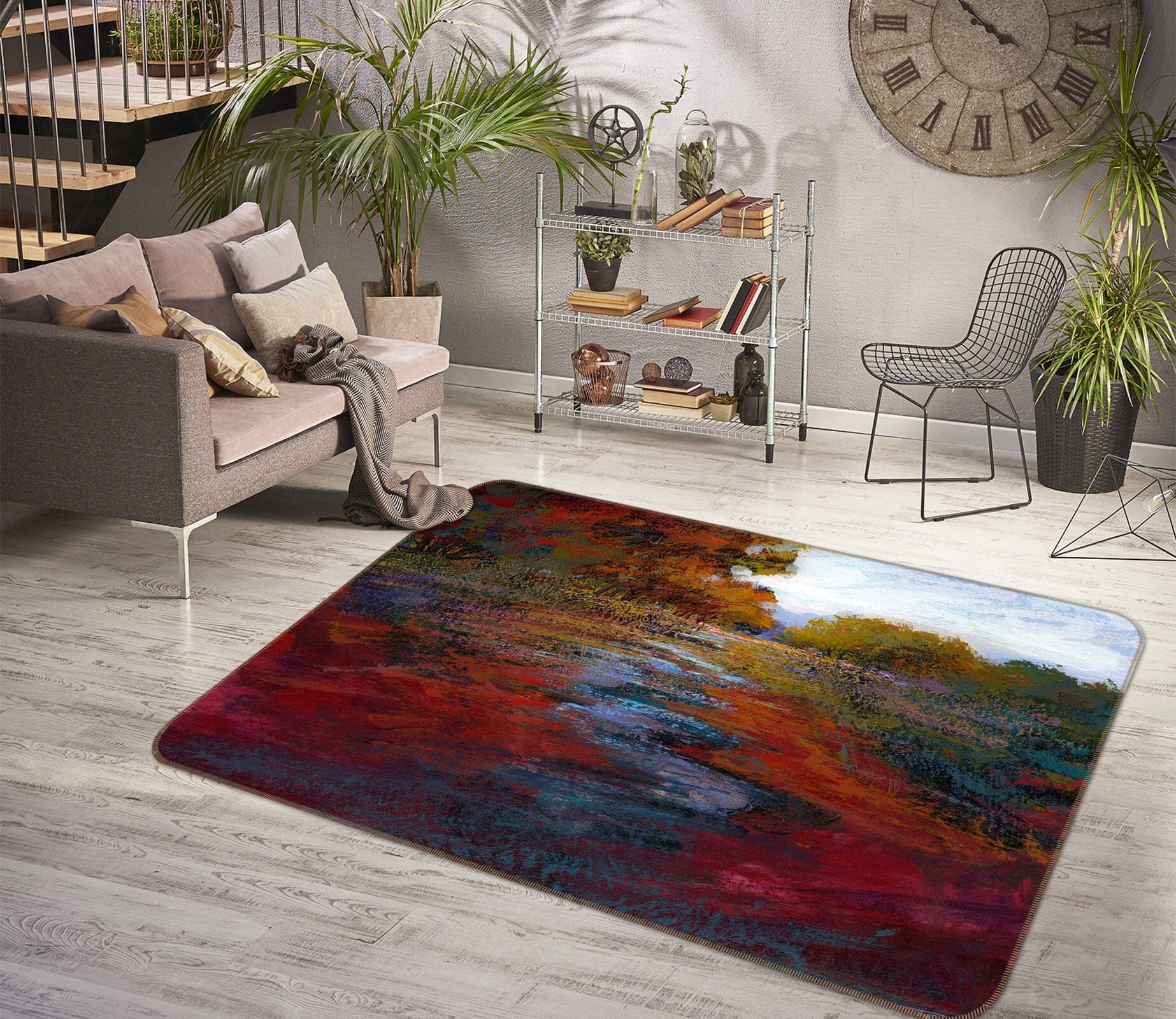 3D Maple River 1041 Michael Tienhaara Rug Non Slip Rug Mat Mat AJ Creativity Home 