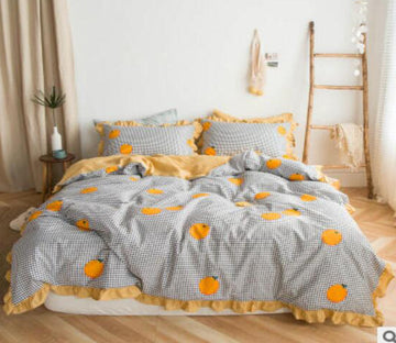3D Lattice Oranges 50019 Bed Pillowcases Quilt