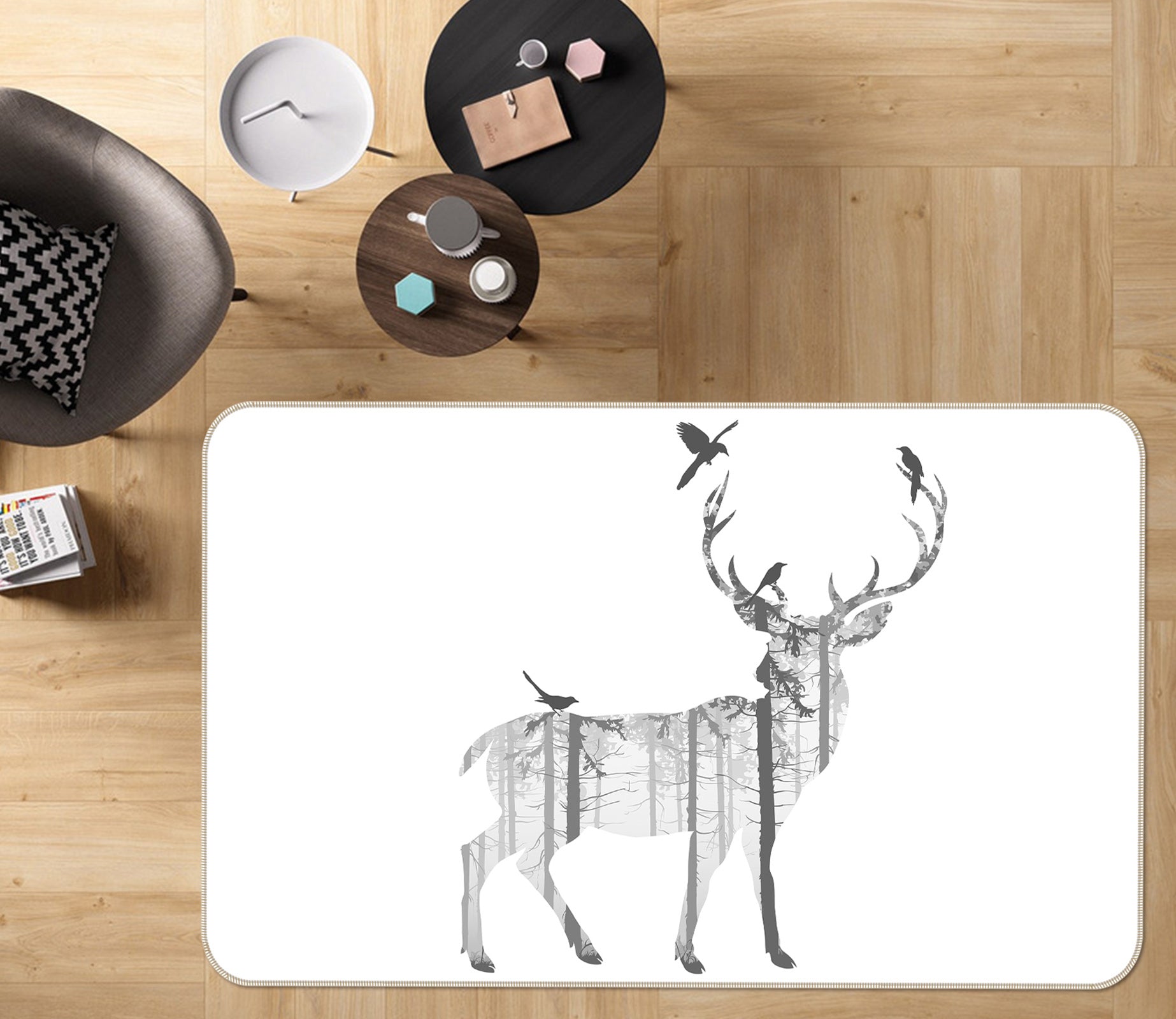 3D Deer 35015 Non Slip Rug Mat