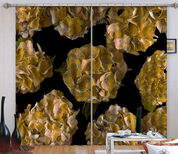 3D Yellow Flowers 6325 Assaf Frank Curtain Curtains Drapes