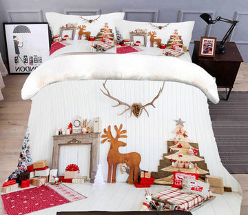 3D Christmas Gift 45188 Christmas Quilt Duvet Cover Xmas Bed Pillowcases
