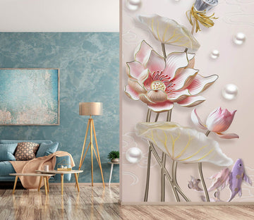 3D Pearl Lotus 1843 Wall Murals Wallpaper AJ Wallpaper 2 
