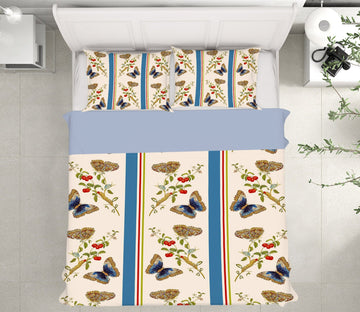3D Blue Butterfly 174 Uta Naumann Bedding Bed Pillowcases Quilt Quiet Covers AJ Creativity Home 