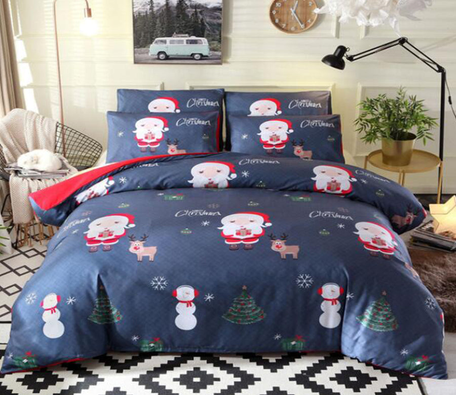 3D Santa Claus Snowman 2178 Bed Pillowcases Quilt
