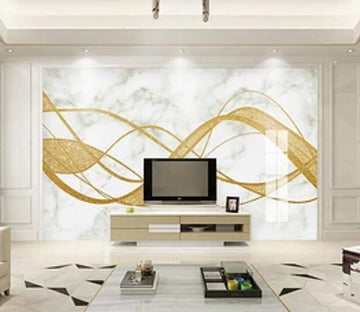 3D Golden Wave 636 Wall Murals Wallpaper AJ Wallpaper 2 