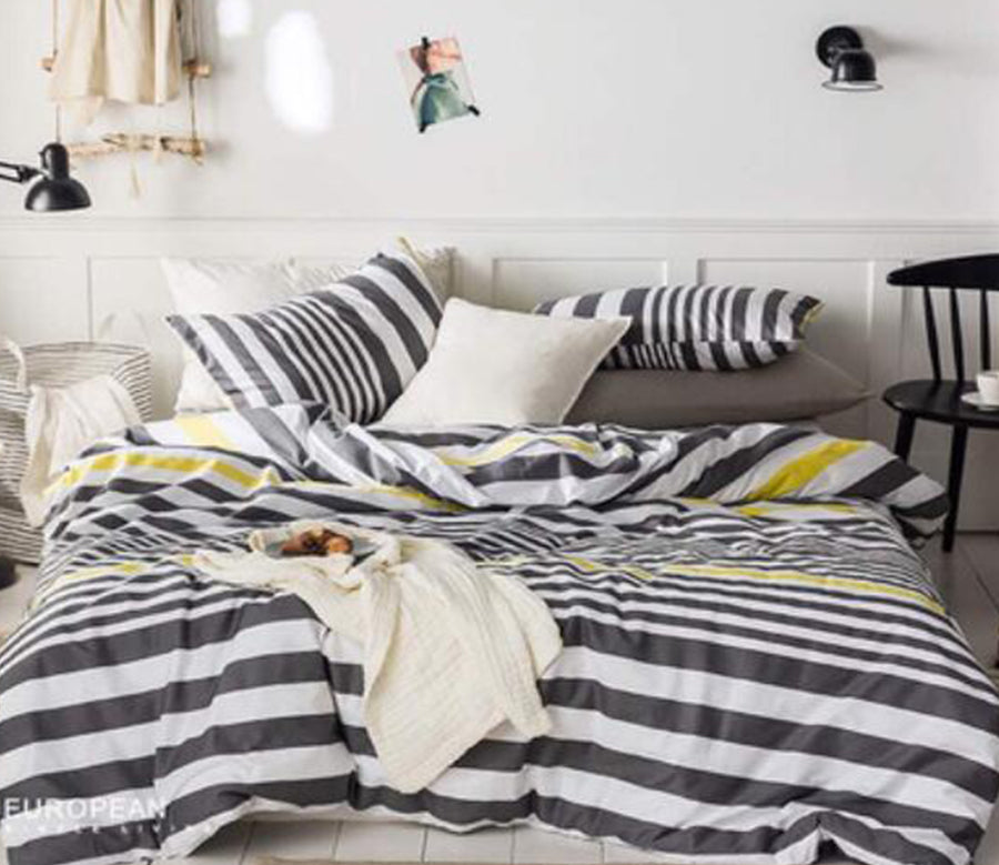 3D Black Horizontal Stripes 16023 Bed Pillowcases Quilt