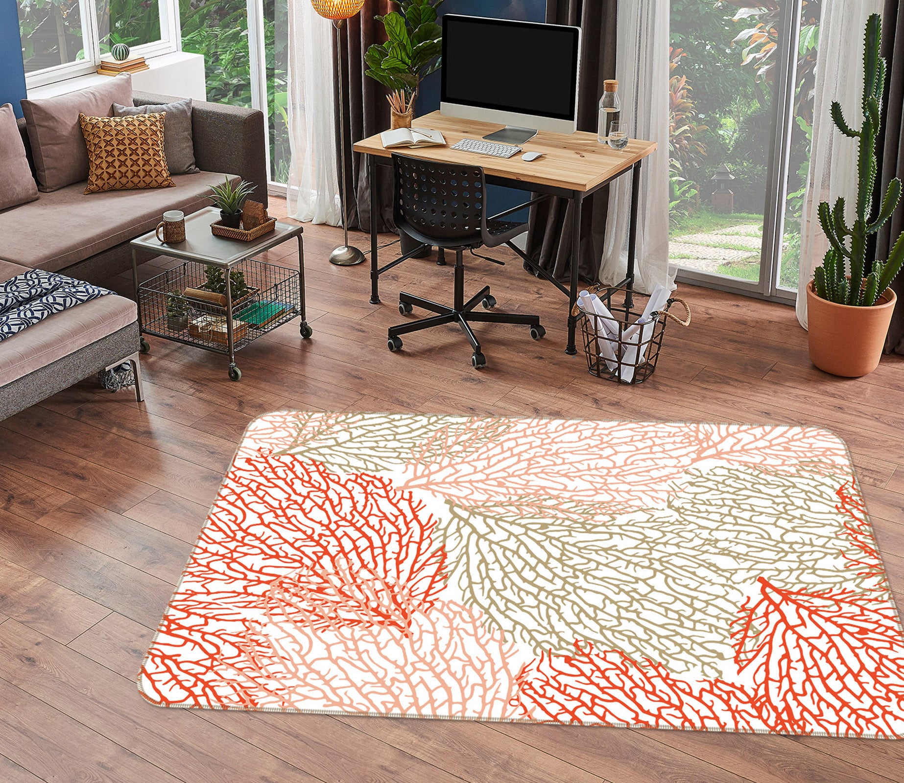 3D Vine Veins 35072 Non Slip Rug Mat