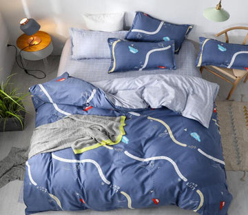 3D Curve 3197 Bed Pillowcases Quilt