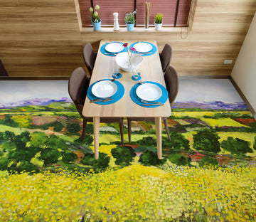 3D Yellow Grass Forest 9638 Allan P. Friedlander Floor Mural