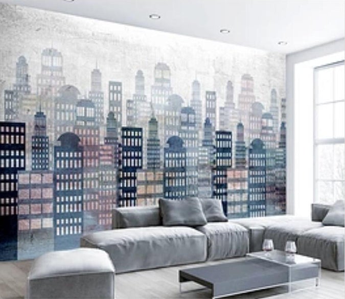 3D High-rise Building 637 Wall Murals Wallpaper AJ Wallpaper 2 
