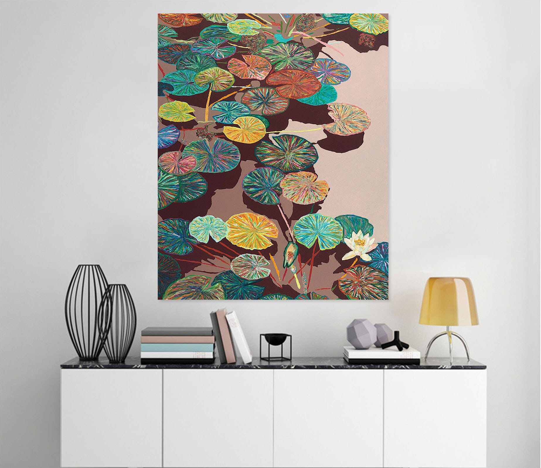 3D Lotus Pond 299 Allan P. Friedlander Wall Sticker Wallpaper AJ Wallpaper 2 