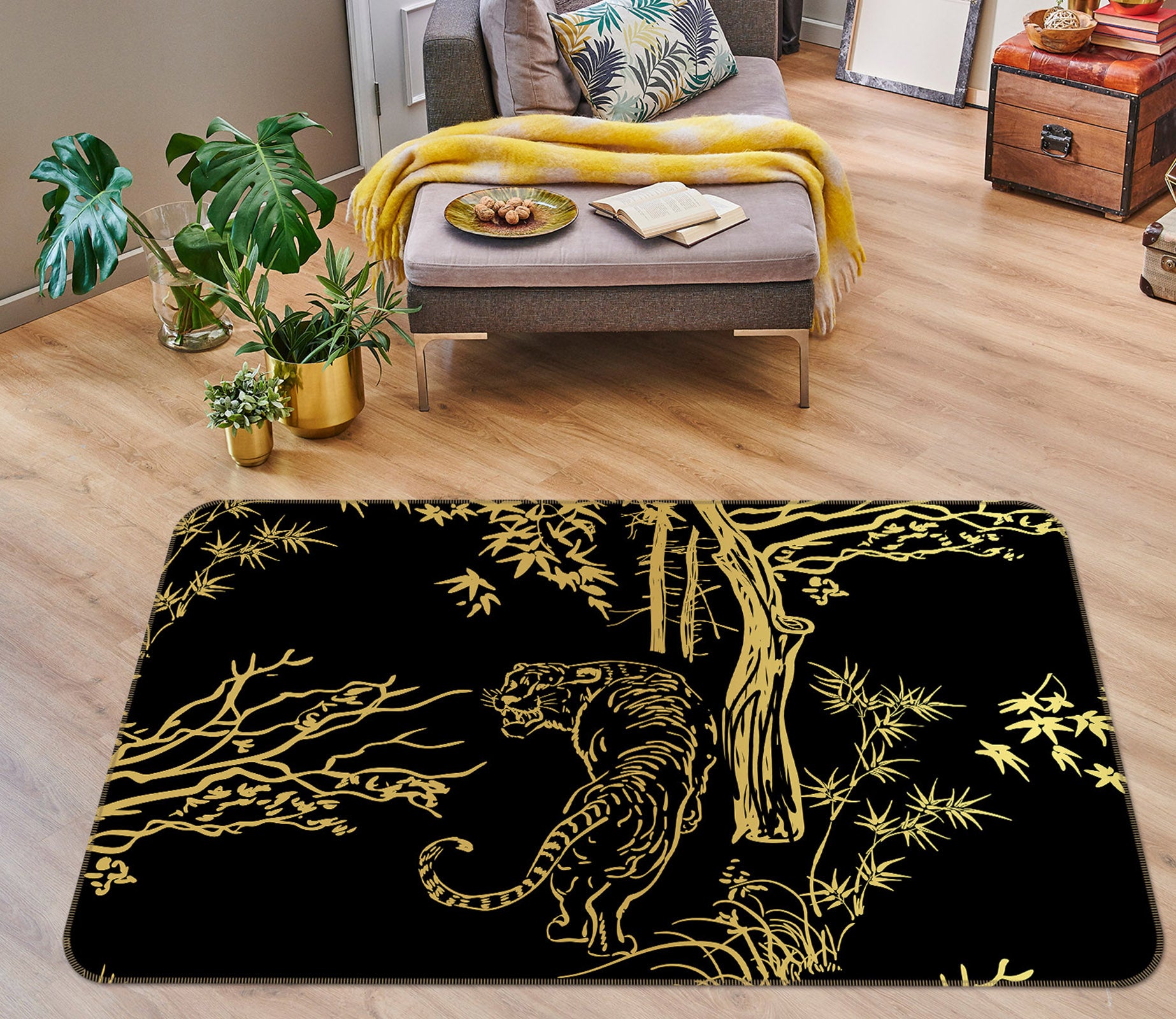 3D Tiger Tree 36082 Non Slip Rug Mat