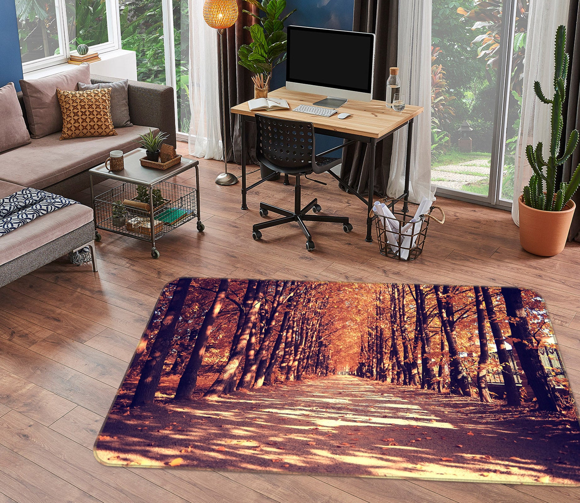 3D Forest Street 35085 Non Slip Rug Mat