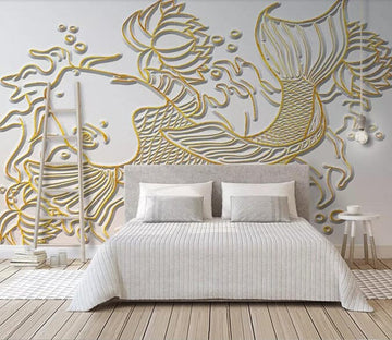 3D Carving Fish 3022 Wall Murals Wallpaper AJ Wallpaper 2 
