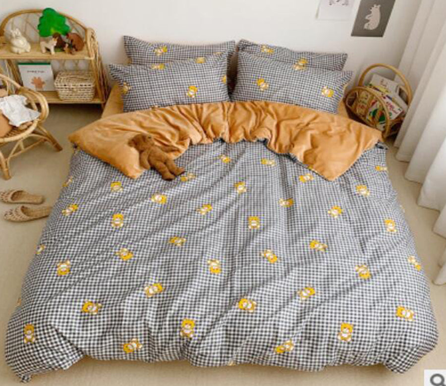 3D Star Bear 18038 Bed Pillowcases Quilt