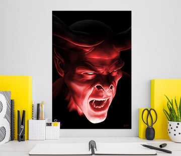 3D Red Monster 5125 Tom Wood Wall Sticker
