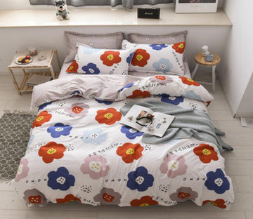 3D Colored Flowers 13125 Bed Pillowcases Quilt