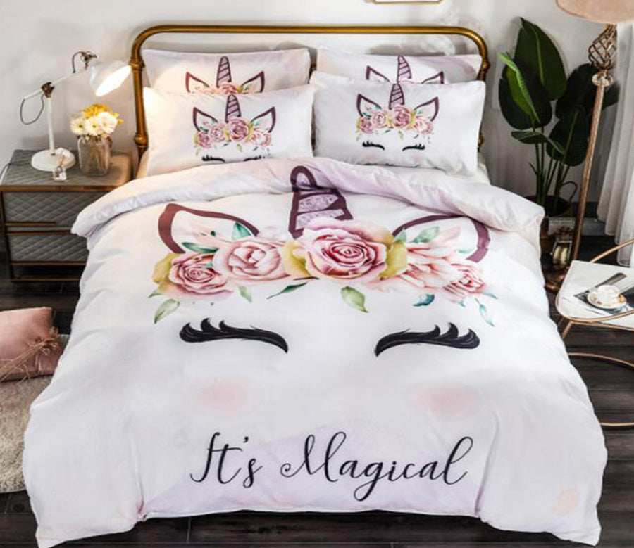 3D Ear Flower 2169 Bed Pillowcases Quilt