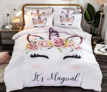 3D Ear Flower 2169 Bed Pillowcases Quilt