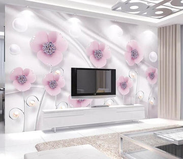 3D Pink Flowers 1172 Wall Murals Wallpaper AJ Wallpaper 2 