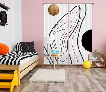 3D Irregular Circle 1086 Boris Draschoff Curtain Curtains Drapes Curtains AJ Creativity Home 